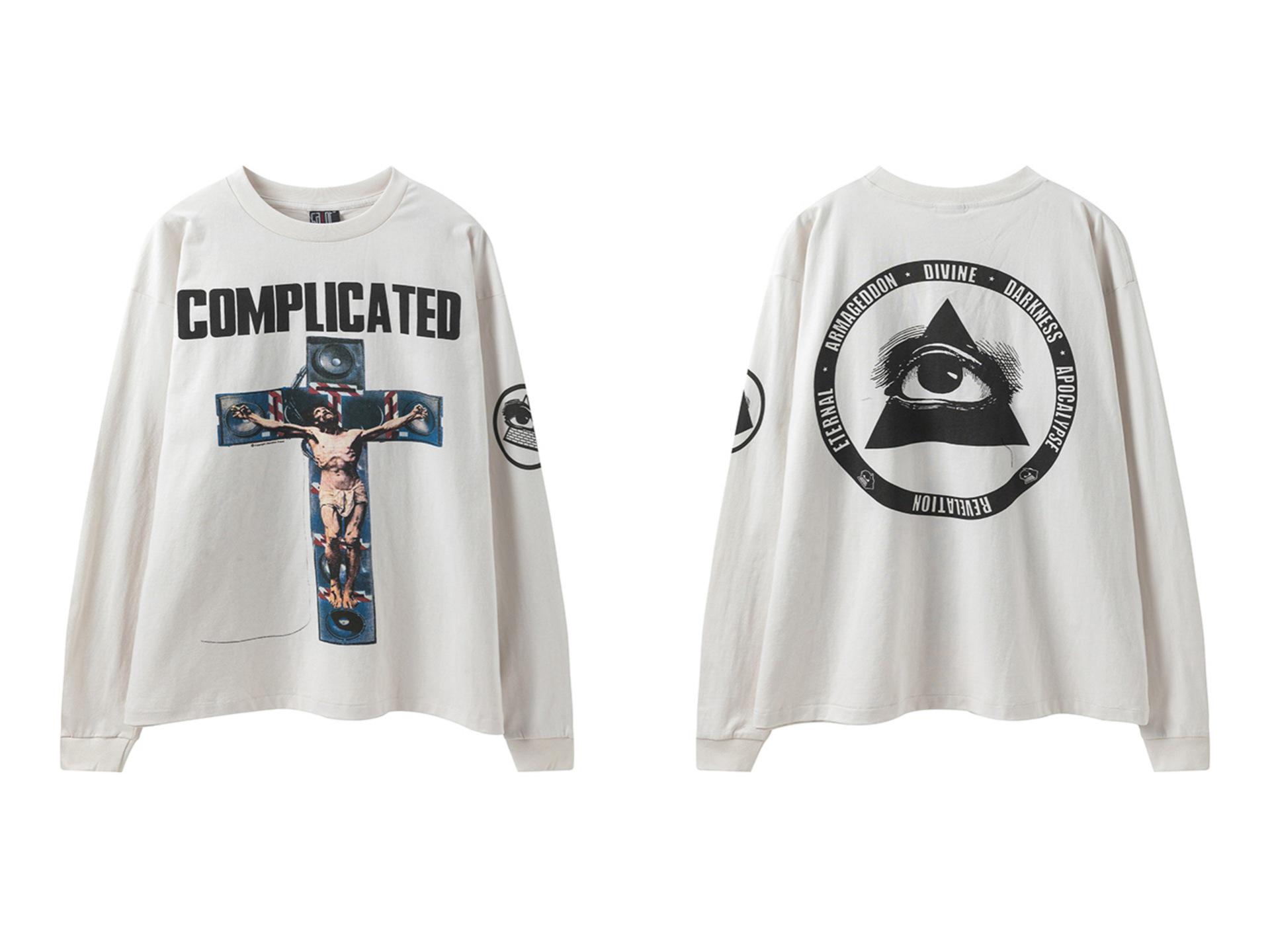StrideBox Sint Michaël x Kosuke Kawamura Audio Cross Print Shirt met Lange Mouwen L