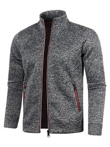 King Billion Herfst Winter Heren Rits Gebreide Lange Mouwen Dunne Kasjmier Mode Top Trui Jas S