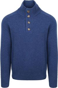 Steppin' Out Mocker Trui Lamswol Royal Blauw