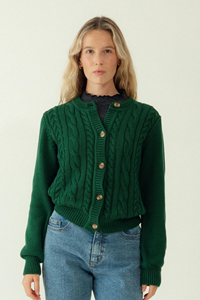 Clotsy Damen vegan Strickjacke Antonietta Gr&Atilde;&frac14;n