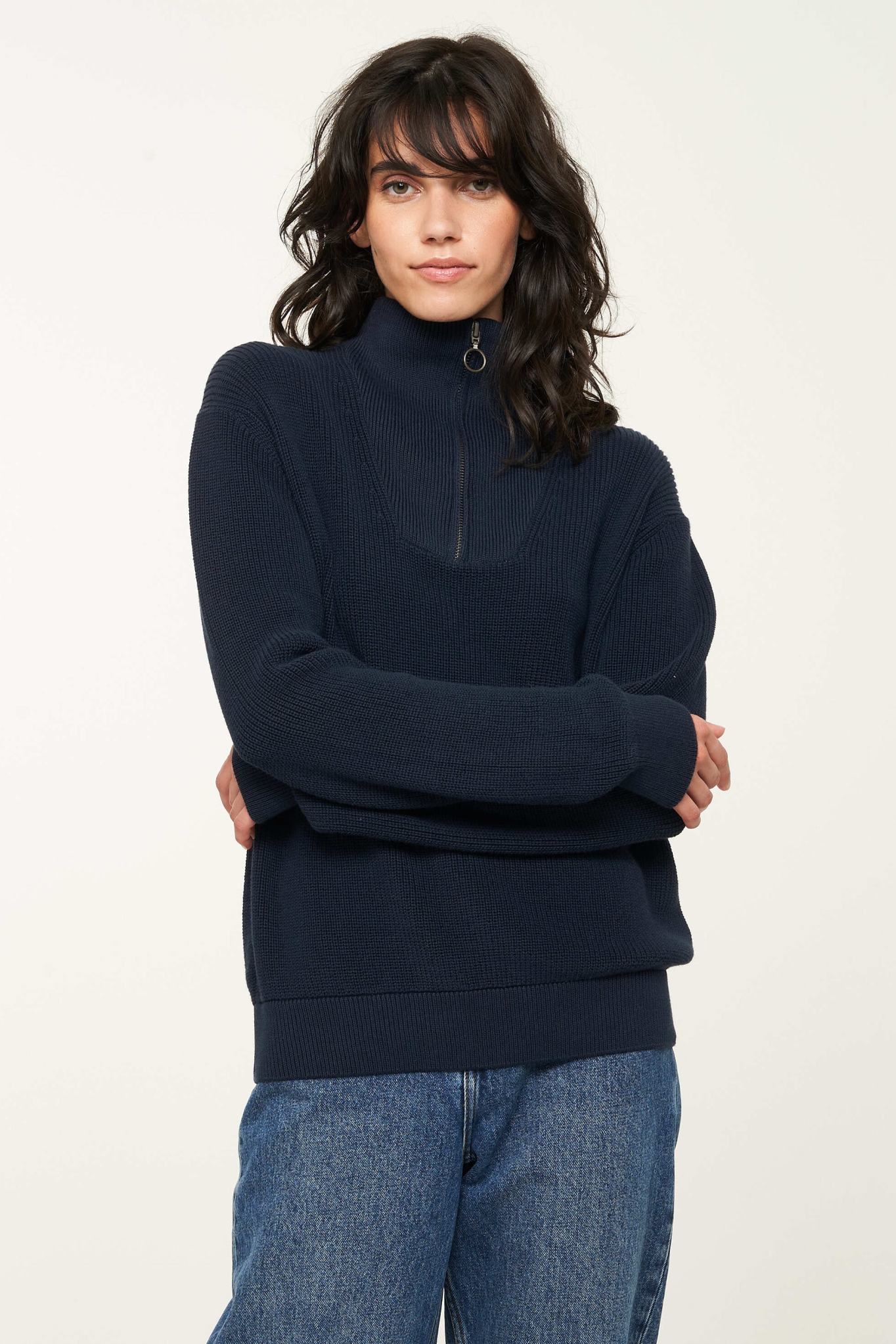 Recolution Damen vegan Pullover Nigella Dark Navy