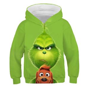 MINISO 2025 Kerst Grin-Chi Hoodie Kleding voor Kinderen Jongens Meisjes Mode Hoodie Lange Mouw Top Oversized Streetwear Vintage Jas met Capuchon 11-12 Years