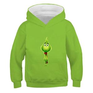 MINISO 2025 Kerst Grin-Chi Hoodie Kleding voor Kinderen Jongens Meisjes Mode Hoodie Lange Mouw Top Oversized Streetwear Vintage Jas met Capuchon 7-8 Years