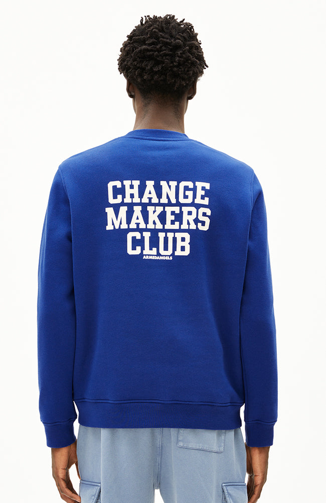 ARMEDANGELS Herren vegan Sweatshirt Baaro Change Makers Blau