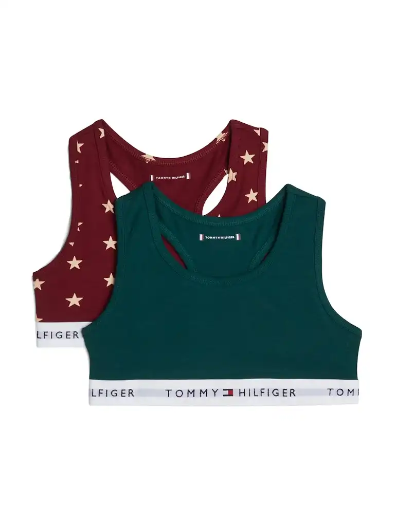 Tommy Hilfiger 2-pak meisjes Top - Katoenen meisjes bralette - Intense power