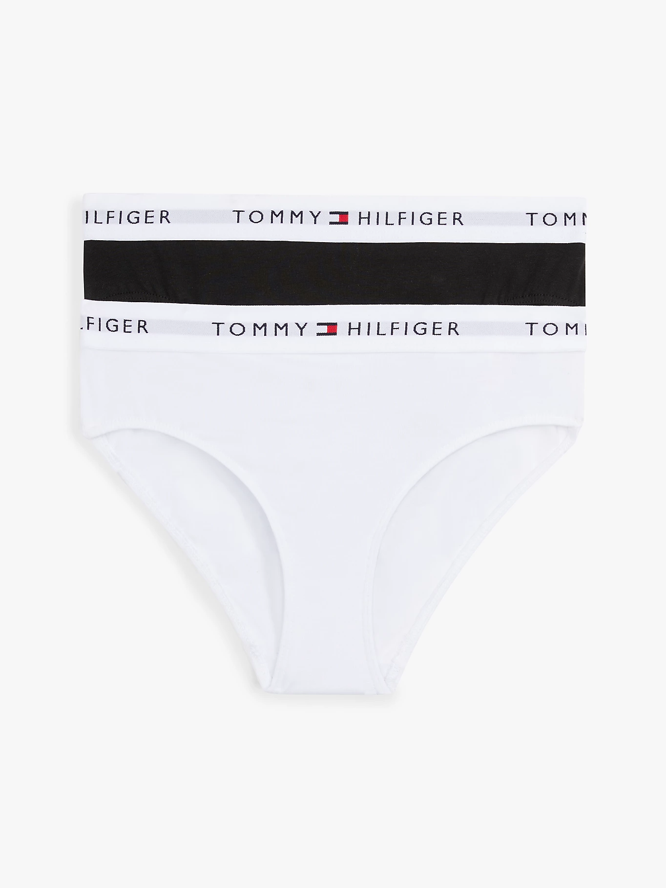 Tommy Hilfiger 2-pak meisjes slips- Zwart/wit - Meisjes onderbroeken