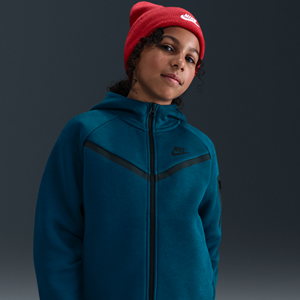 Nike Tech Fleece hoodie met rits voor meisjes - Blauw