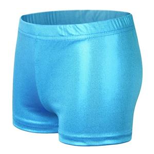 Kidsyuan Kinderen Shorts Meisjes Glanzende Hotpants Dans Gymnastiek Fitness Korte Broek voor Kinderen 130