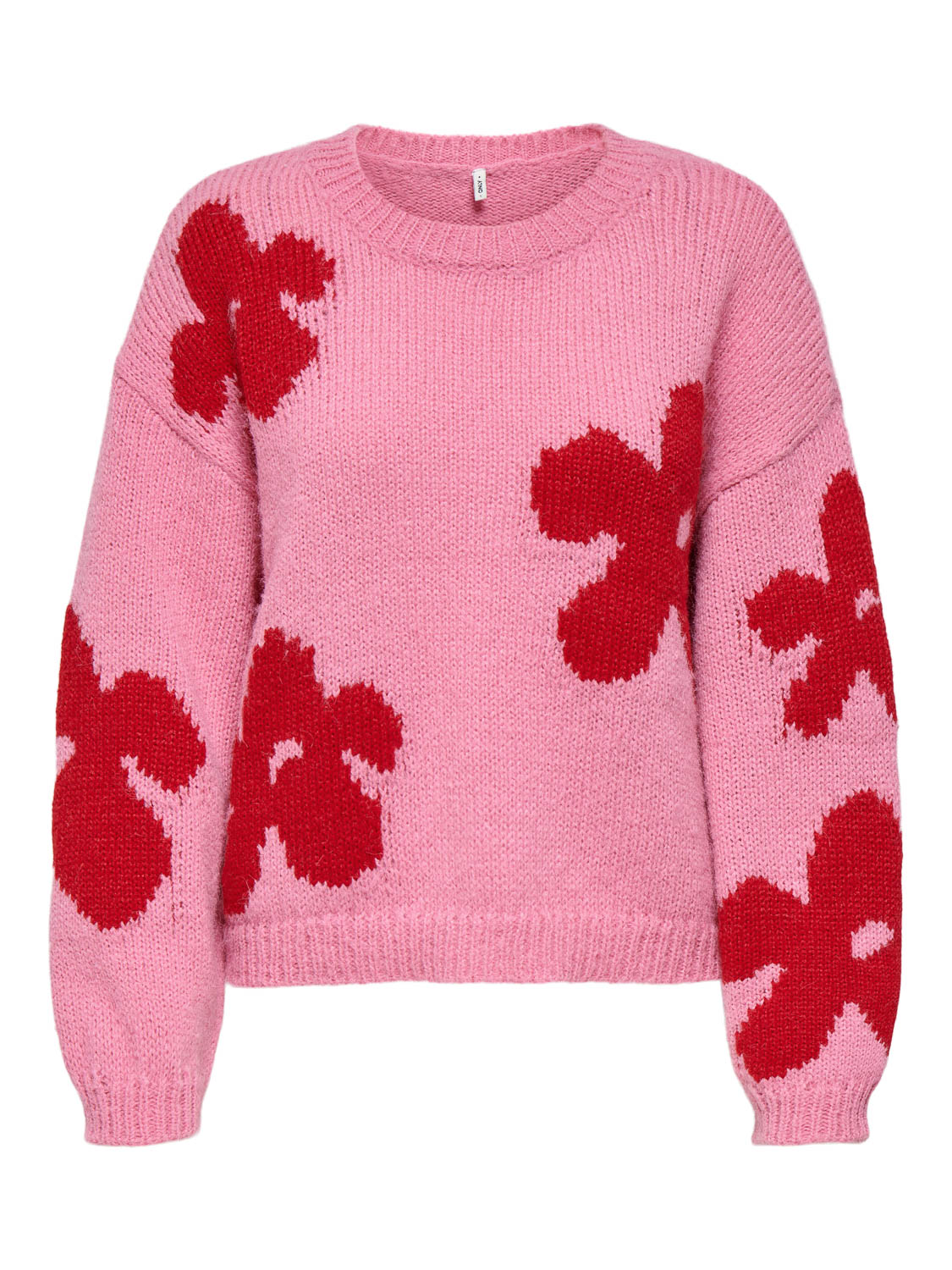 Only Onlbootle Ls Flower O-neck Knt