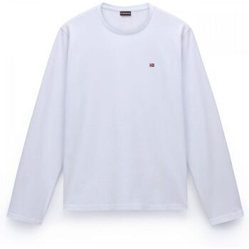 Napapijri T-Shirt Lange Mouw  SALIS LS - NP0A4HN7-0021 BRIGHT WHITE