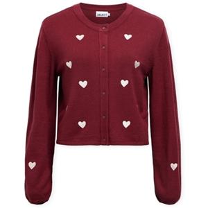 Object Vest  Thess Knit - Cabernet/Birch