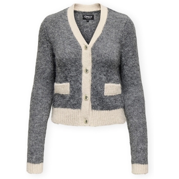 Only Vest  Maggie Life Cardigan - Medium Grey Melange