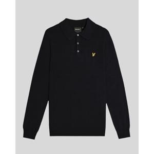 Lyle & Scott Polo Shirt Lange Mouw Lyle & Scott KN2113V COTTON MERINOS POLO-Z271 DARK NAVY