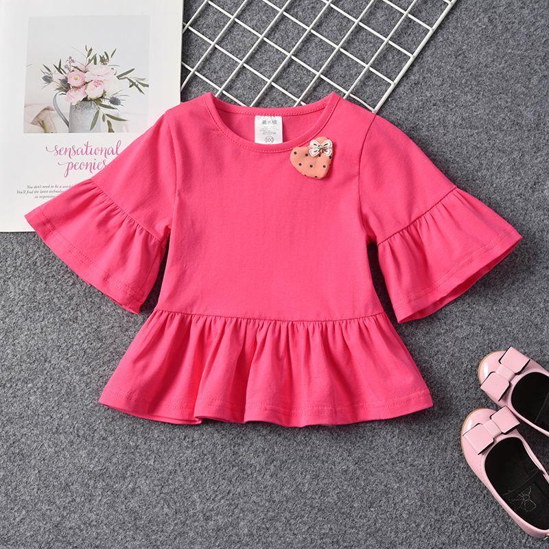 WTEMPO Zomer Meisjes T-shirt met Korte Mouwen, Zomerkleding voor Dames, Kindertop 100