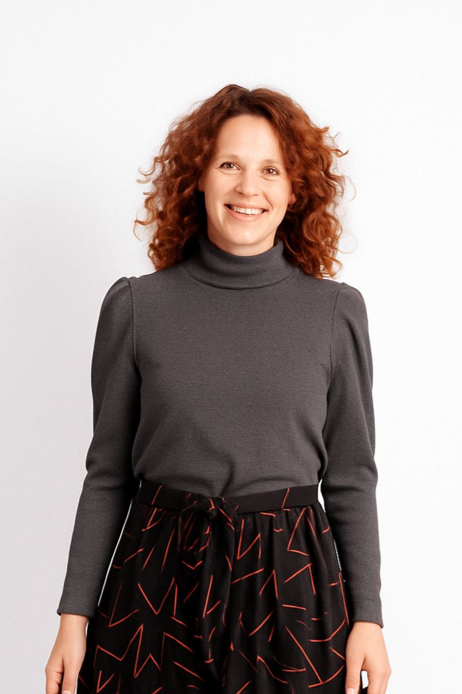 WiDDA Damen vegan Pullover Pouf Grau