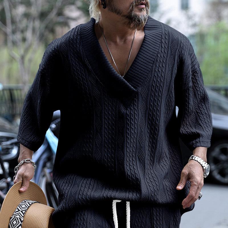 QWERTY Heren Vrije Tijd Vakantie Lente En Herfst Lange Mouwen T-Shirt Top Europees En Amerikaans Heren Lange Mouwen Basis Shirt Poloshirt Voor Heren XXXL