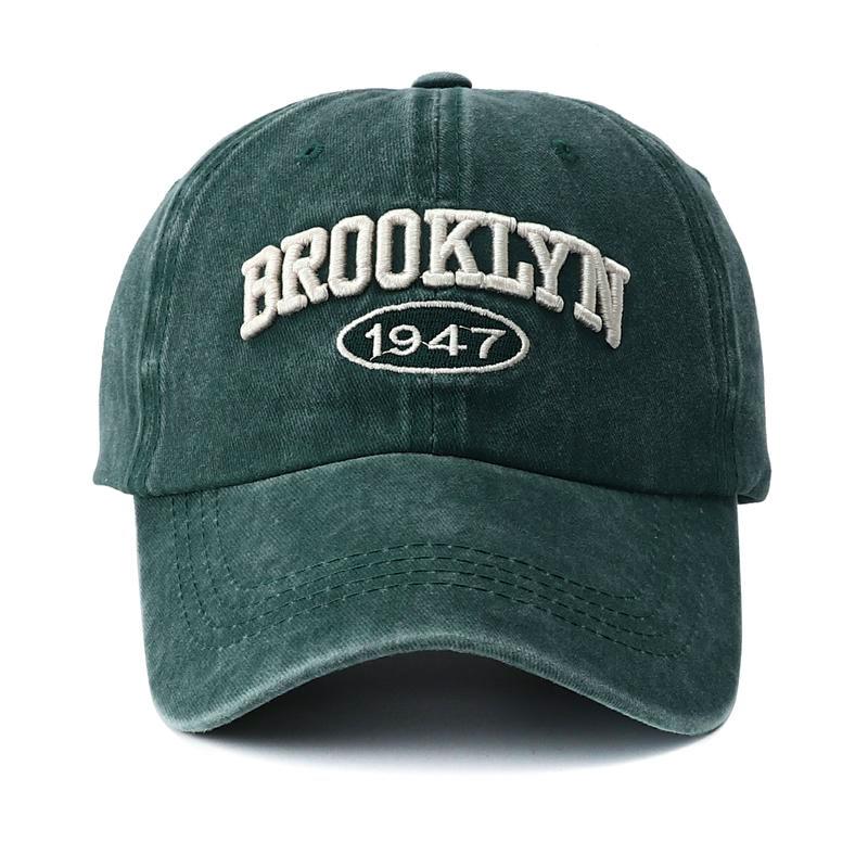 Mango Event 2023 Hoge kwaliteit Brooklyn borduurwerk Snapback pet voor heren Vintage zwart groen gewassen honkbalpetten voor dames Gorras Hombre Adjustable groen