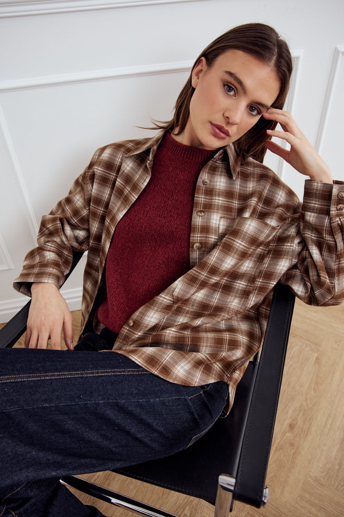 Noella Lisa Shirt Celestin Brown Check