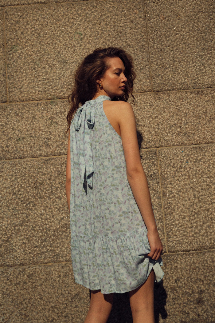 Noella London Short Dress Cinthia Blue Print