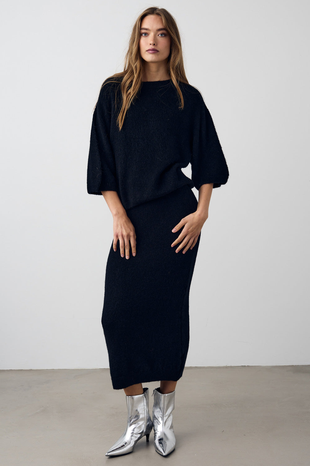 Noella Kaitlin Knit Skirt Black