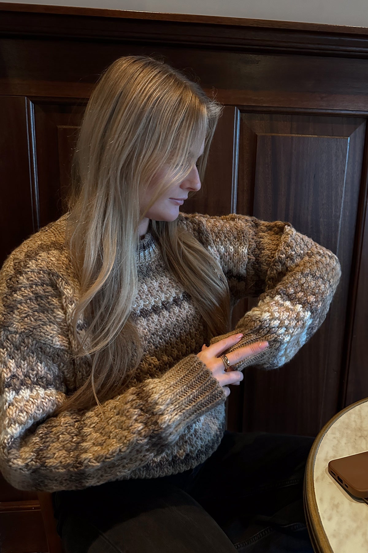 Noella Gio Knit Sweater Brown Mix