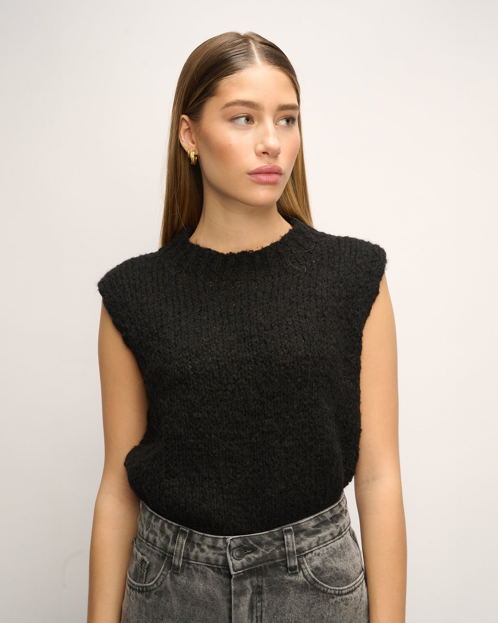 Noella Kala Knit Vest Black
