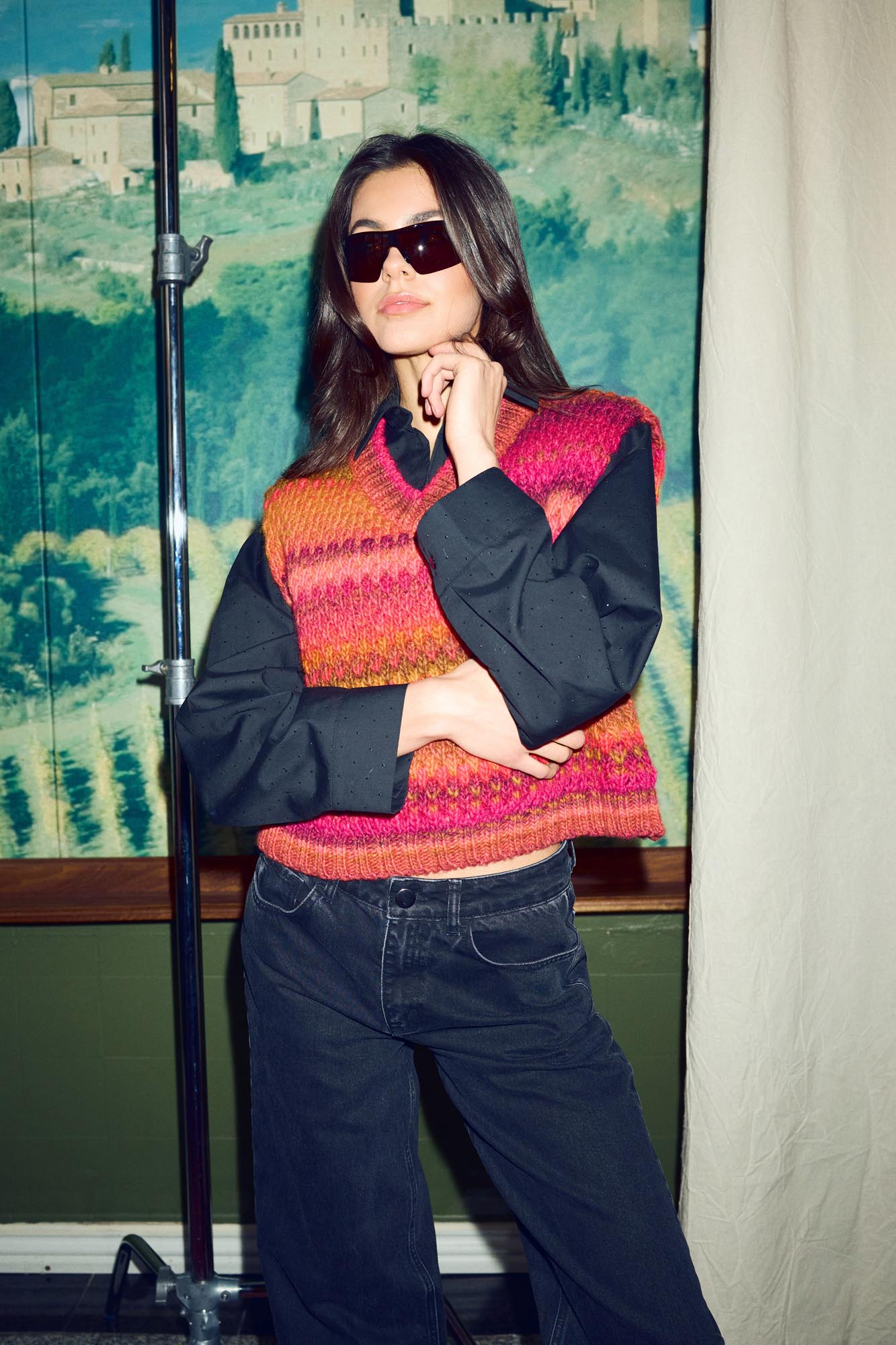 Noella Gio Knit Vest Berry Mix