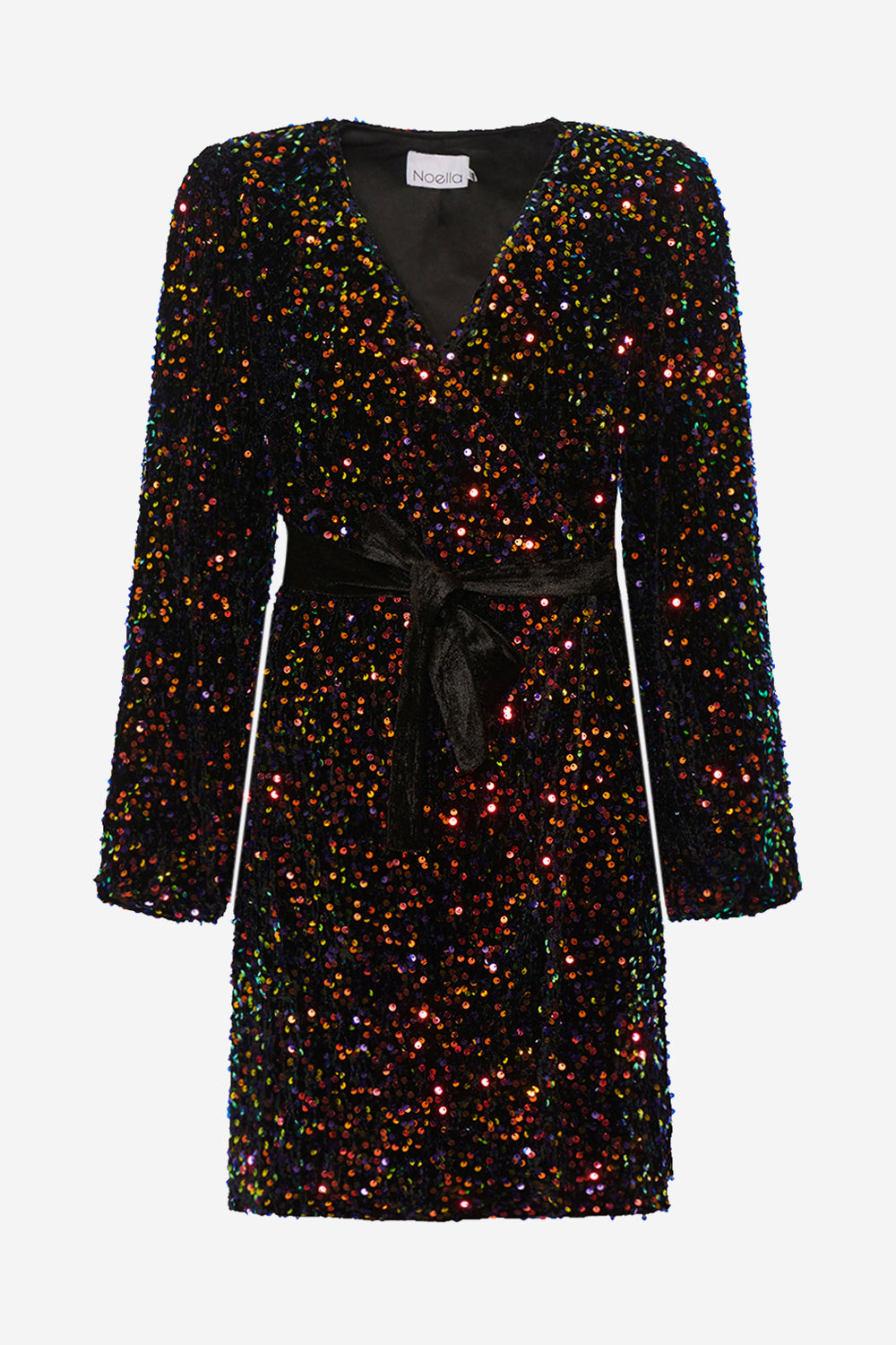 Noella Teagan Wrap Dress Black Mix