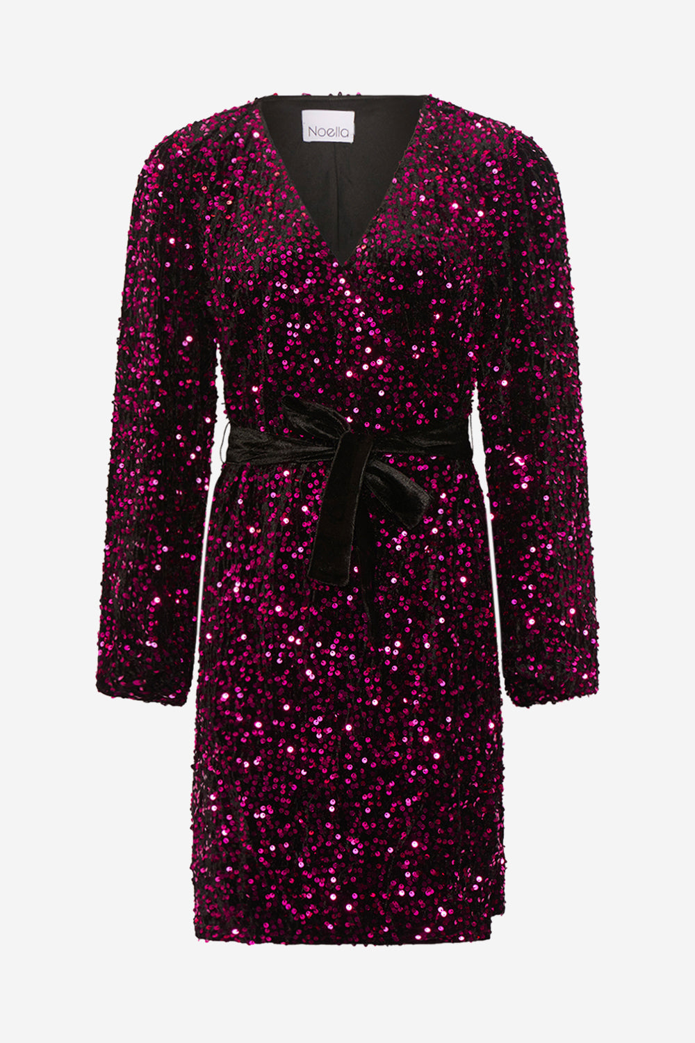 Noella Teagan Wrap Dress Fuxia/black