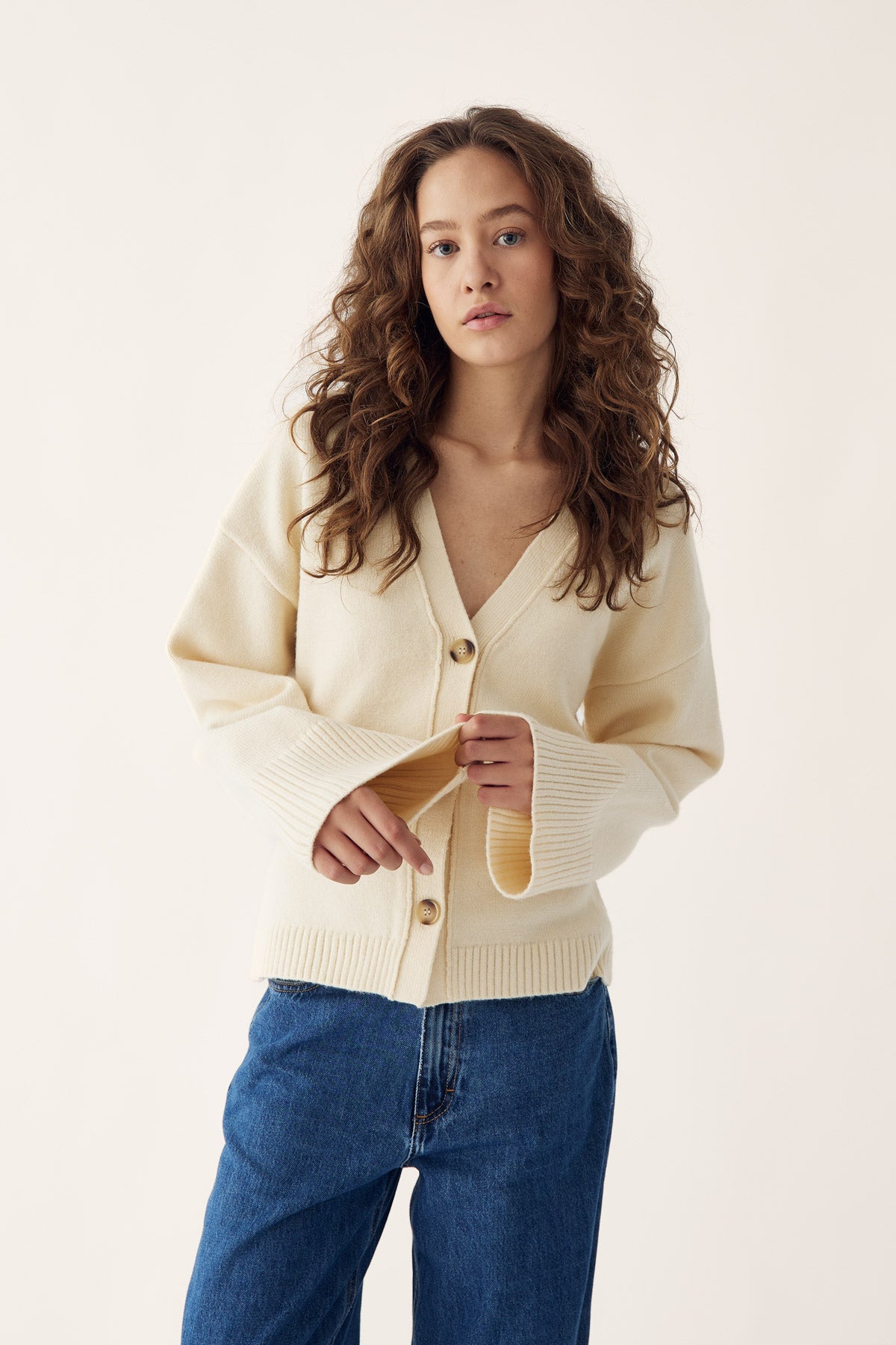 Noella Lenyx Knit Cardigan Ivory
