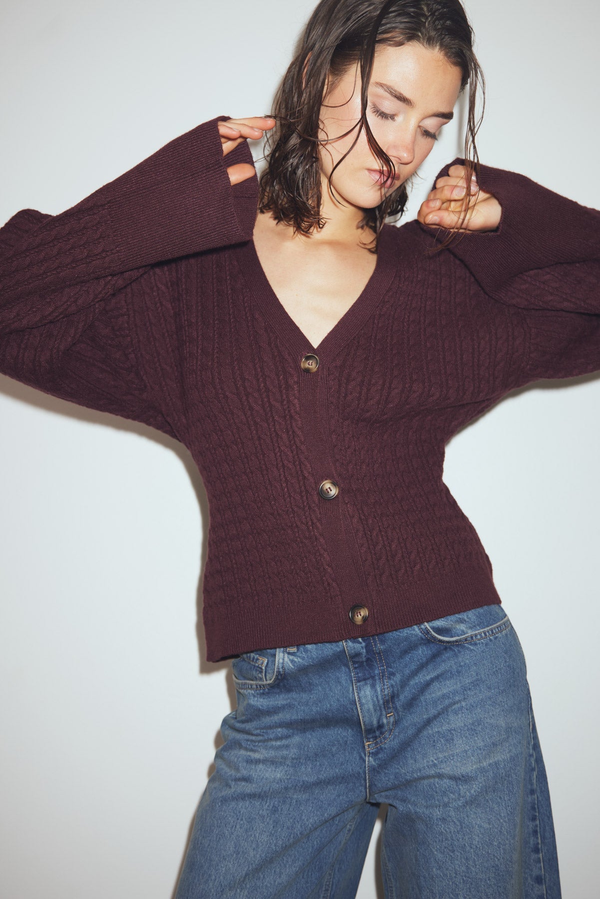 Noella N-Lenyx Knit Cardigan Winetasting