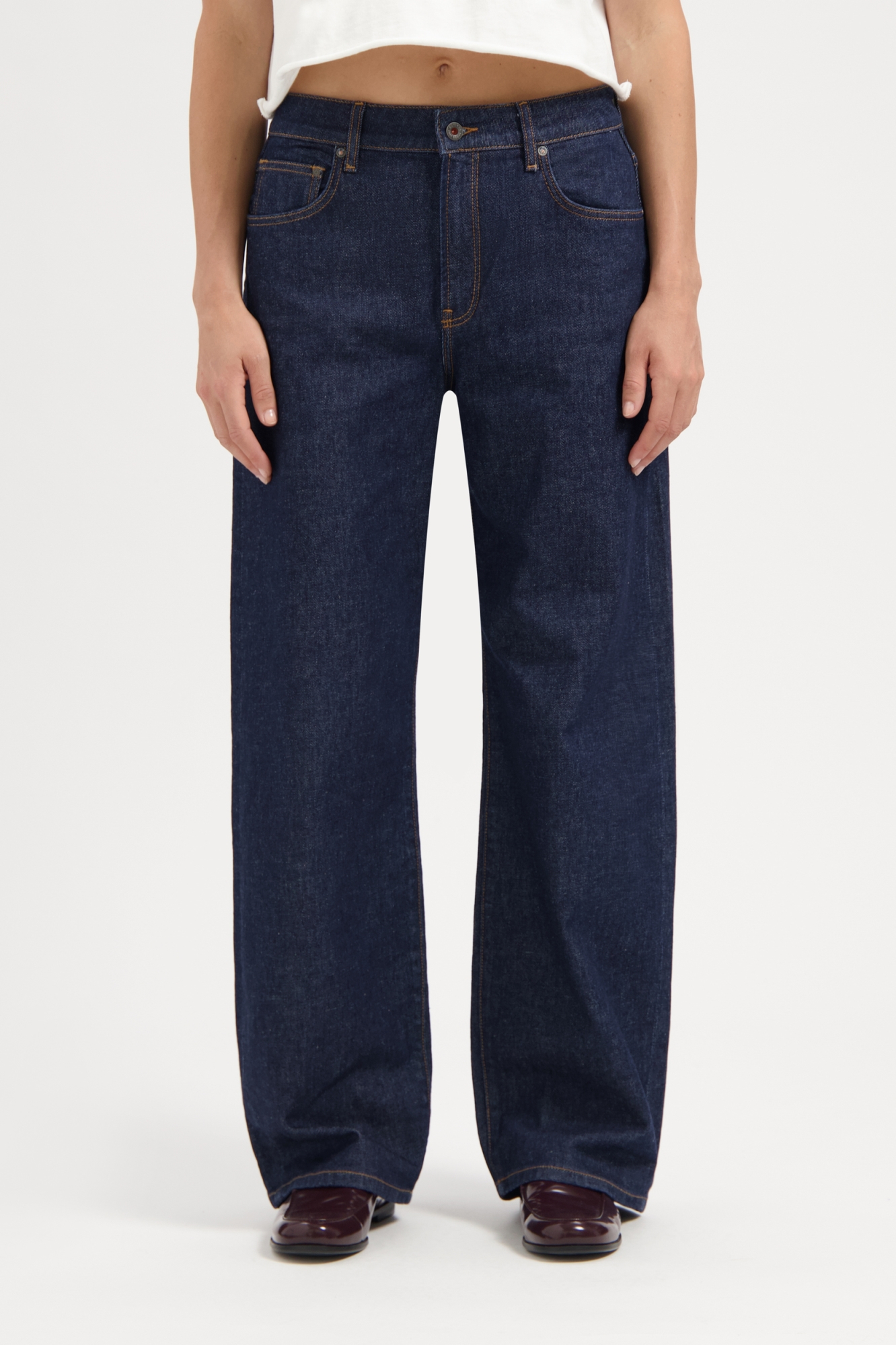 Kuyichi Damen vegan Jeans Lucy Loose Eflow Rinse