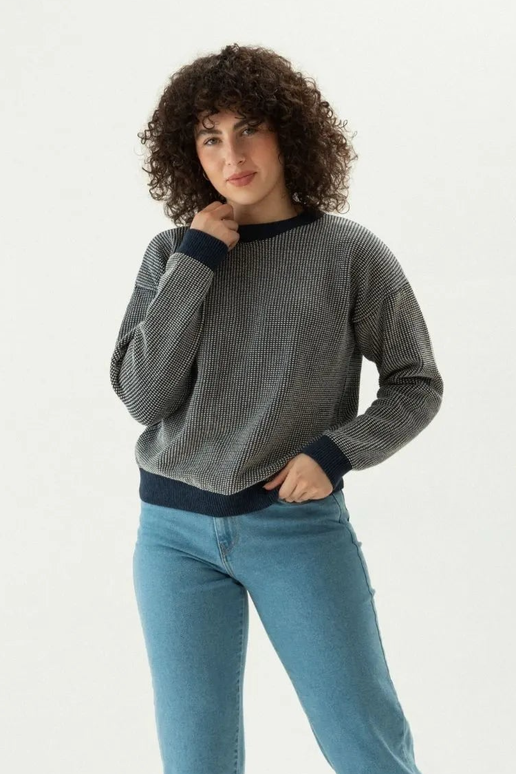 Clotsy Damen vegan Pullover Selene Blau
