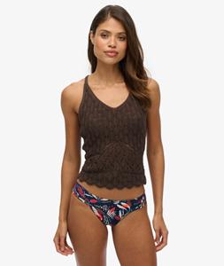 Superdry Bikinibroekje met Ruches Blauw