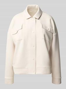 Christian Berg Woman Sweatjack met platte kraag en borstzakken