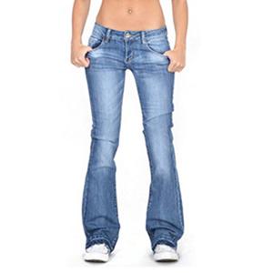 Lady cosmetic Damesjeans Skinny flare-broek Damesbroek Lange effen kleur jeans XL lichtblauwe kleur