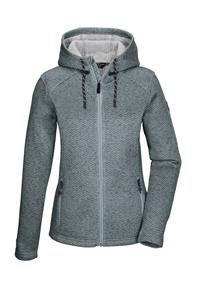 Killtec KOW 5 gebreid fleece vest dames blauw/grijs