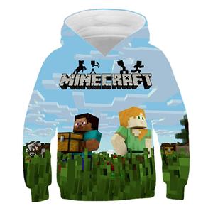 MINISO 2025 Nieuwe Minecraft Pop Hoodies Kinderen T Hoodie Kawaii Zombie Cartoon Jongens en Meisjes Tops Kleding 4 5 6 7 8 9-14 Jaar Oud 13-14 Years