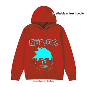 MINISO Roblox HD Print Kinder Hoodie Casual Unisex Pullover voor Jongens en Meisjes 4-14 Jaar Polyester Zeerdag Casual Kleding Bedrukte Hoodie Jeugd 140