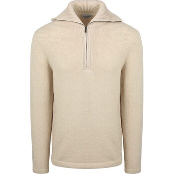 Suitable Sweater  Deep Zip Pullover Boiled Wool Ecru