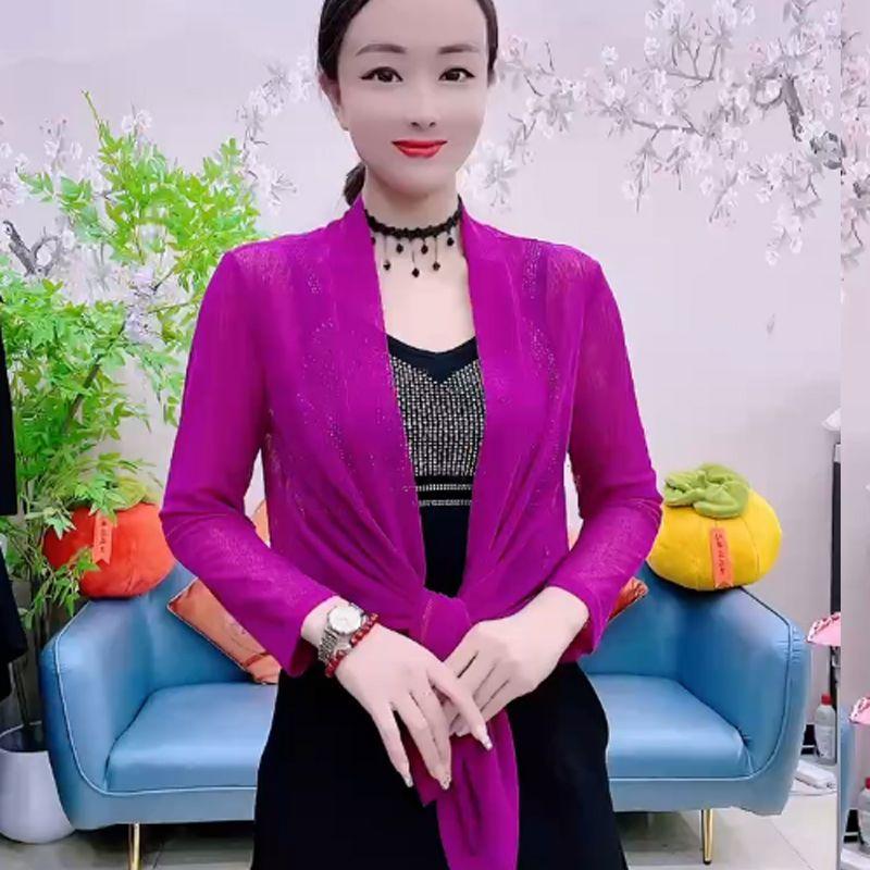 WTEMPO Korte Sjaal Jas voor Dames Lente en Zomer Zonbeschermingskleding, Top van IJszijde met Rok, Shirt voor Airconditioning, Nieuw Bovenstuk 7XL