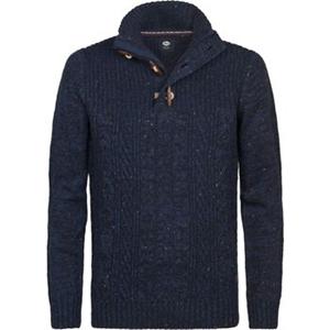 Petrol Industries Sweater  Kabeltrui Half Zip Hamilton Navy