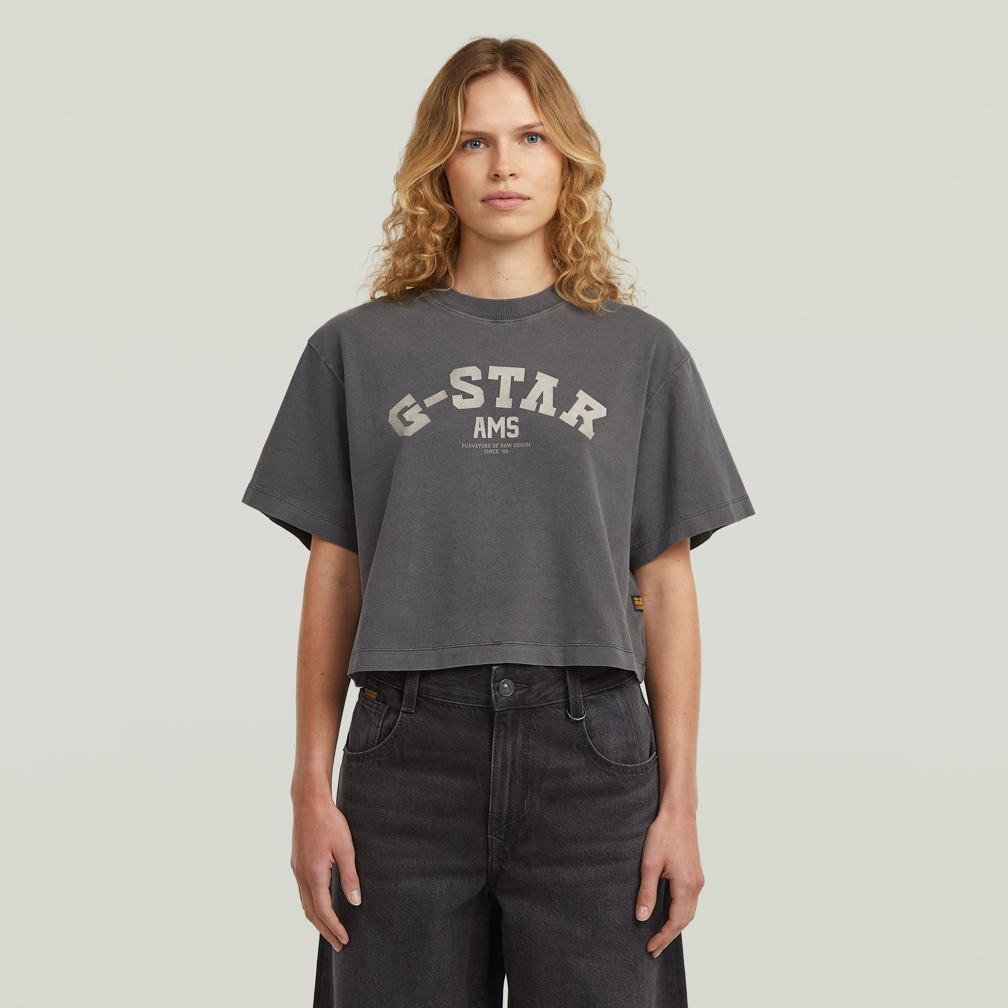 G-Star RAW Washed Boxy T-Shirt - Zwart - Dames