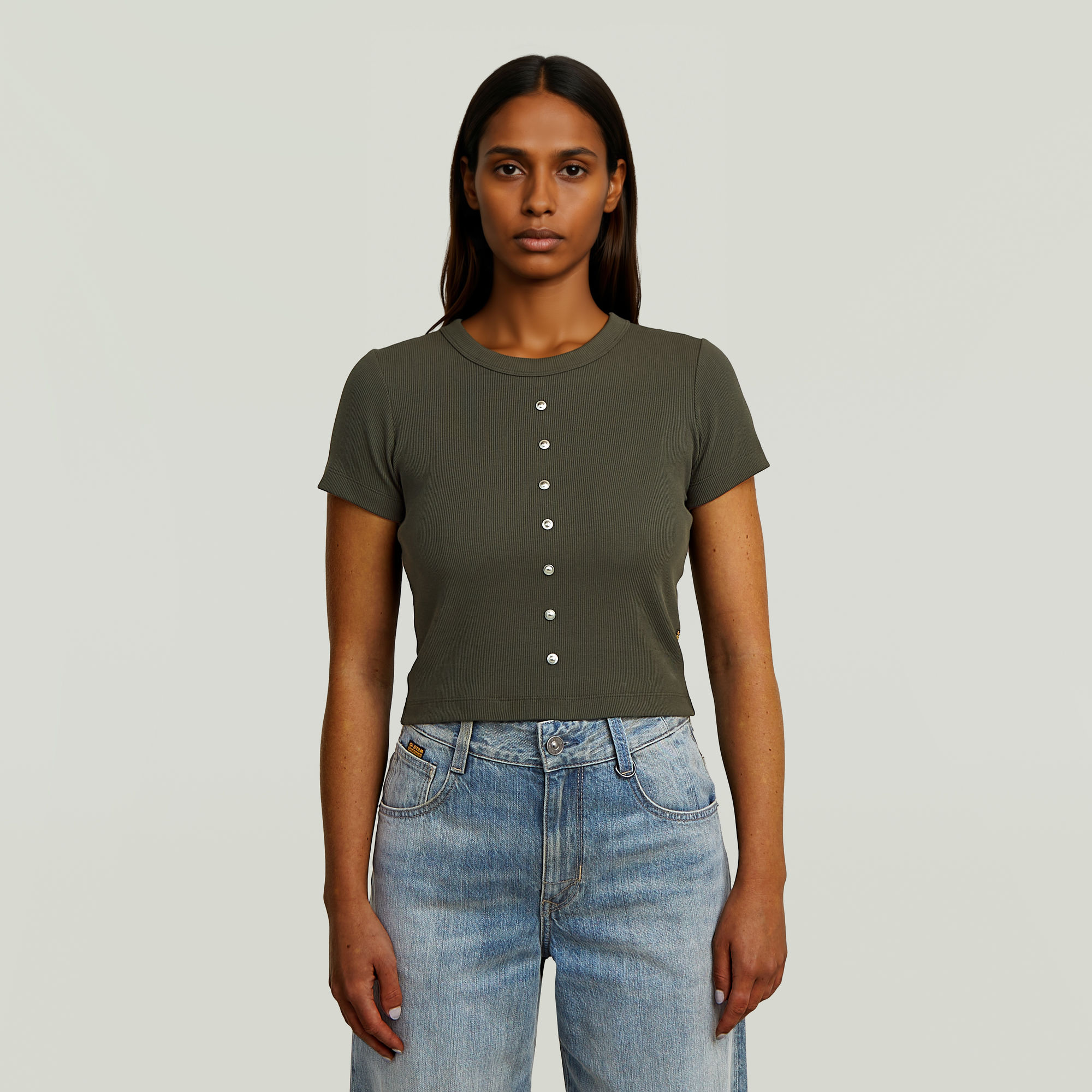 G-Star RAW Heritage Hardware Baby T-shirt - Grijs - Dames