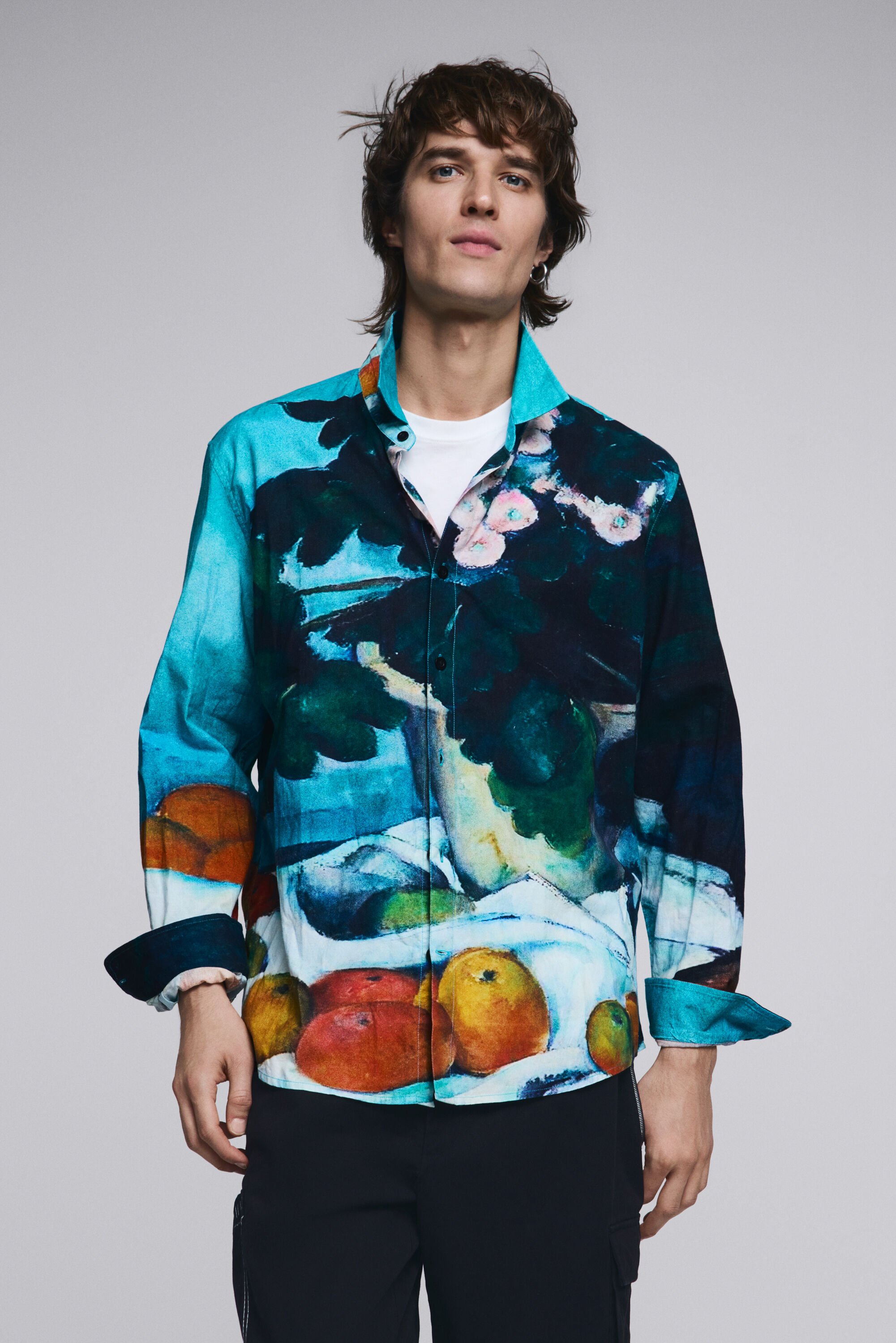 Desigual Overhemd met stillevenruit - BLUE