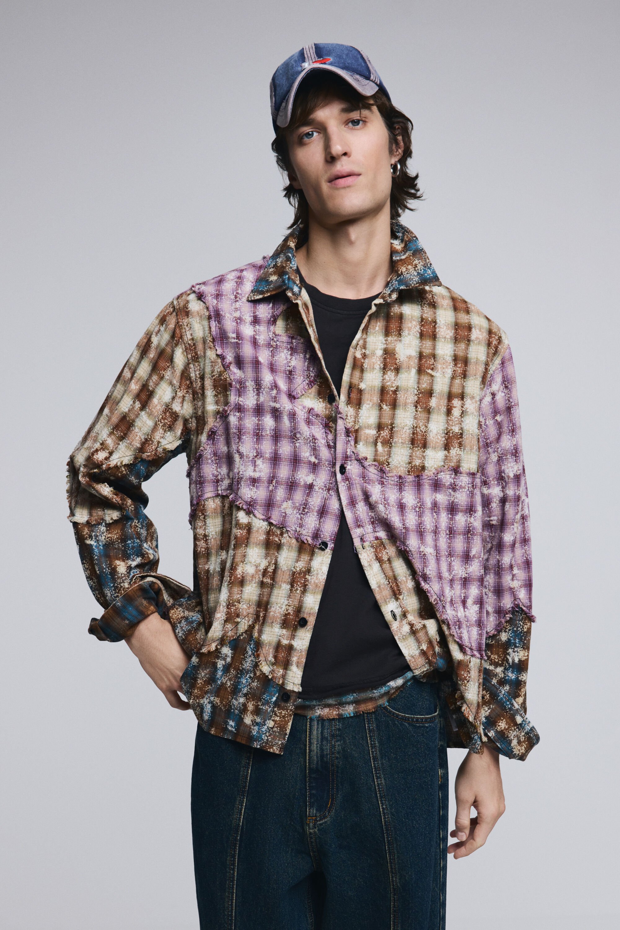 Desigual Overhemd met lange mouwen en patch-ruitjes - YELLOW