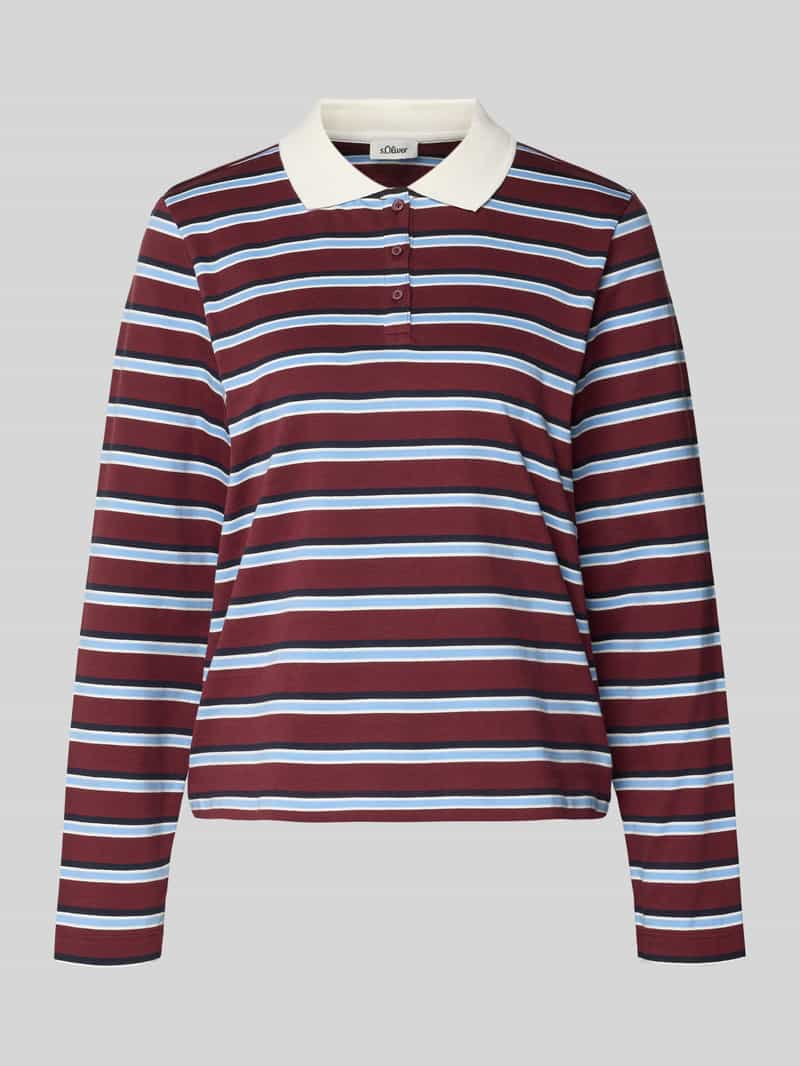 S.Oliver Poloshirt Lange mouw, met strepen