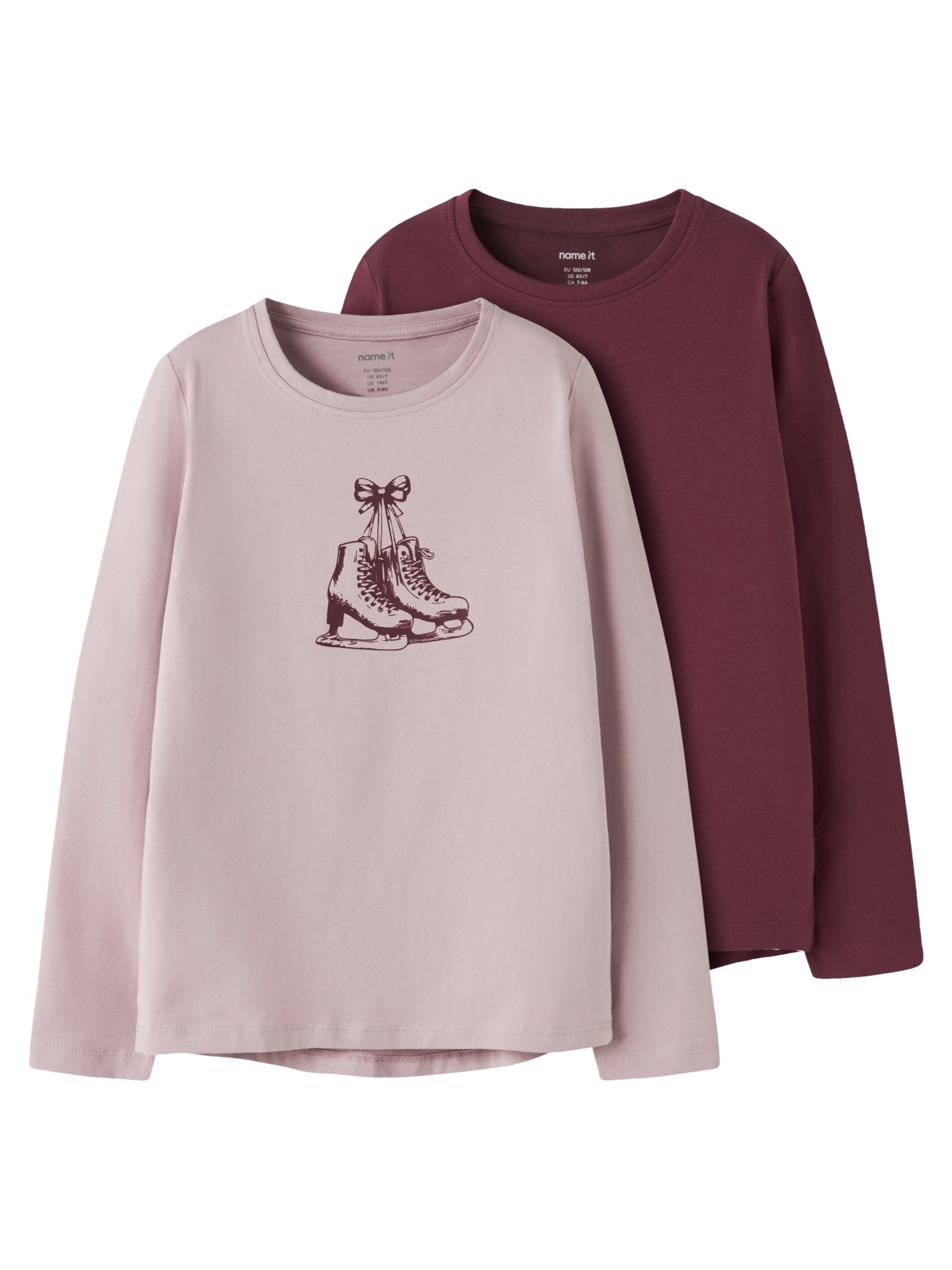 Name It Shirt met lange mouwen NKFVIX 2P LS TOP (set, 2-delig)