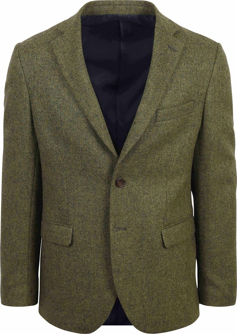 Suitable Tweed Colbert Herringbone Groen
