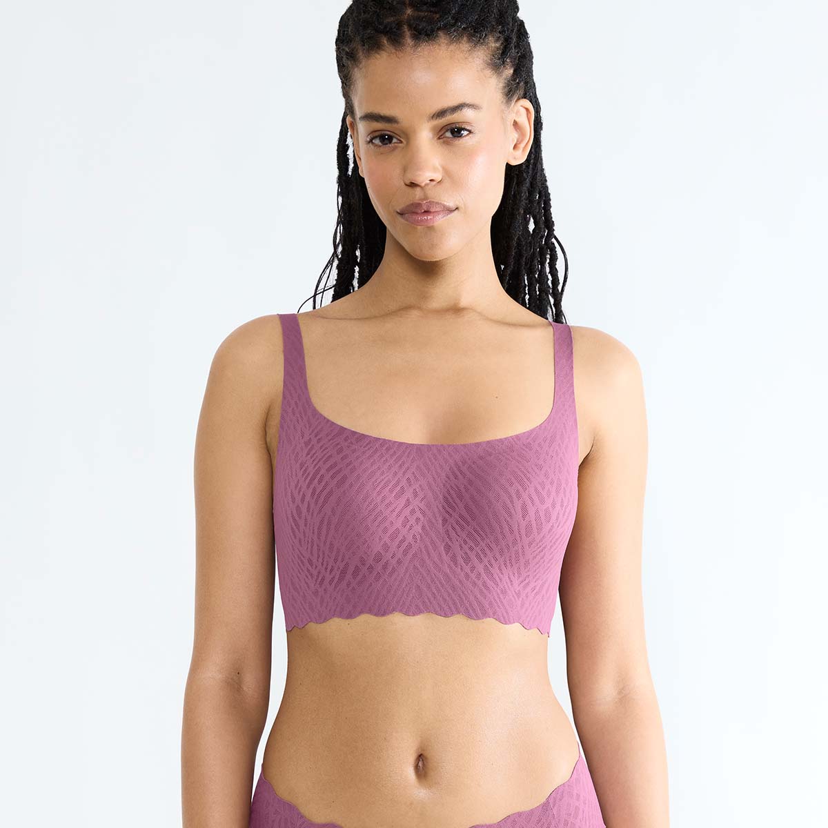 Sloggi Bustier ZERO Feel Bliss Stretchkant, uitneembare pads, comfortabel